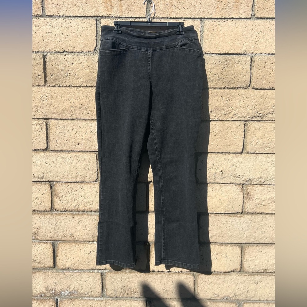 Westbound black pull-up jeans, size 14, long